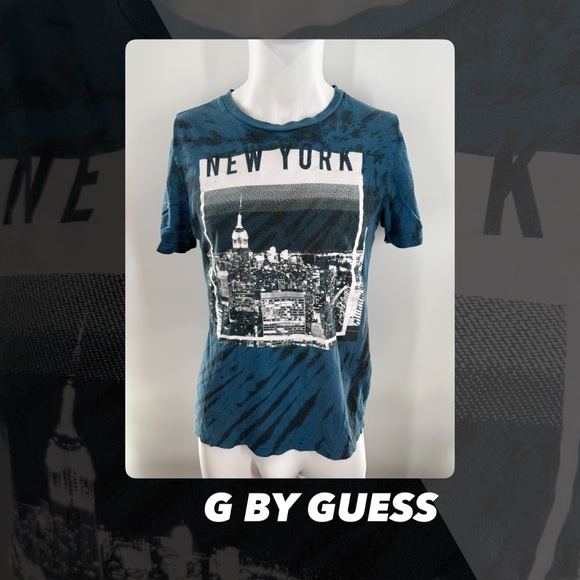 EUC G By Guess New York Tie Dye Graphic Tee - Picture 1 of 7